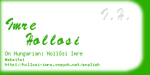 imre hollosi business card